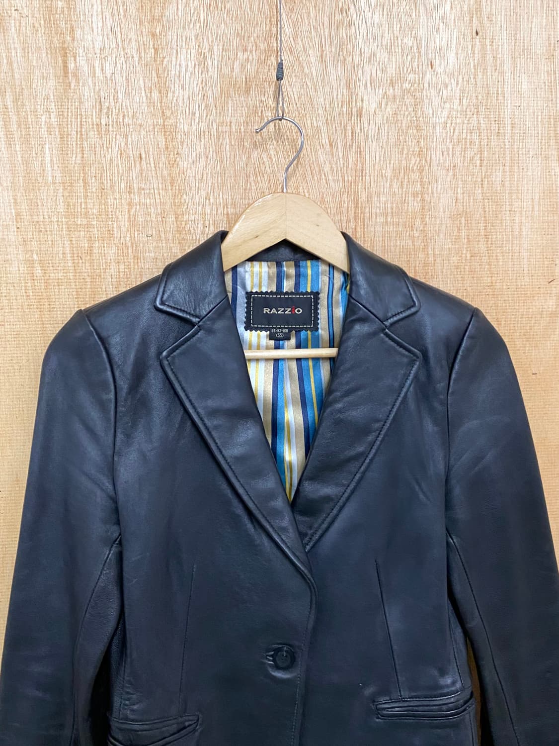 VTG leather blazer jacket 양가죽 레더 마이 자켓 상품이미지7