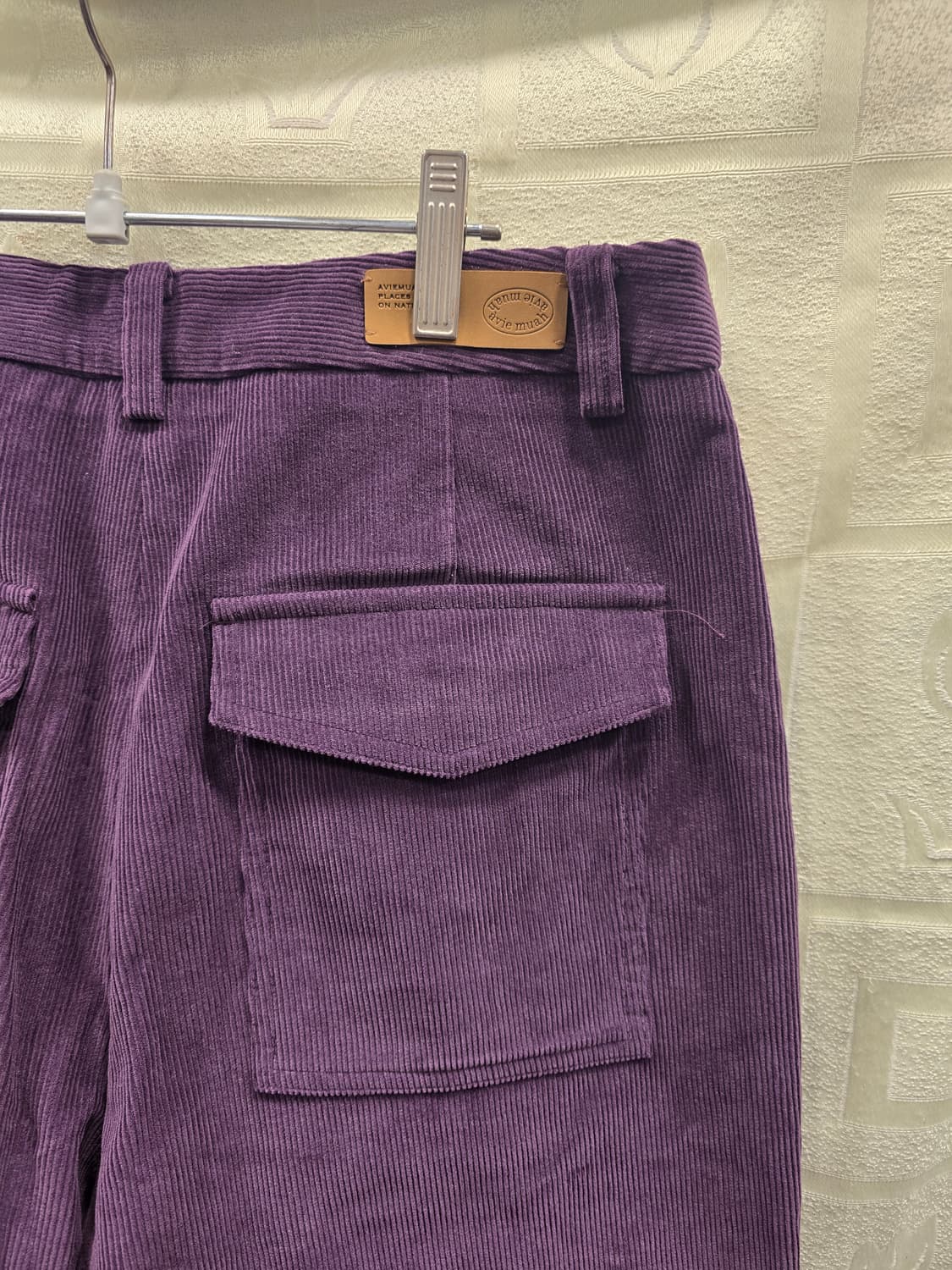 거의새거) 아비에무아 Avie Muah 퍼플 코듀로이 와이드 팬츠 3사이 상품이미지6