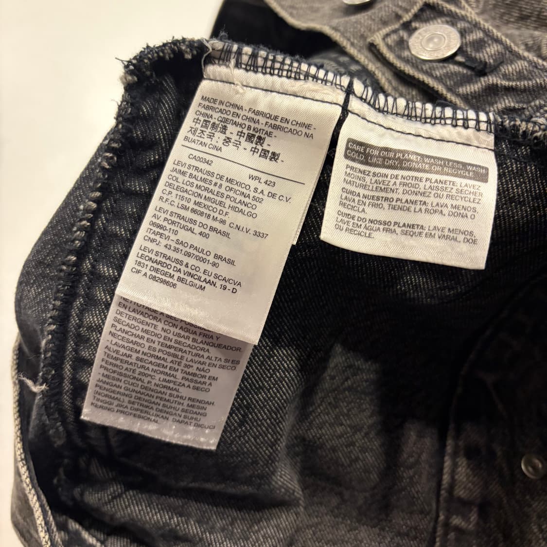 [S] 리바이스 데님 트러커 자켓 블랙 스톤워시 D290 상품이미지7
