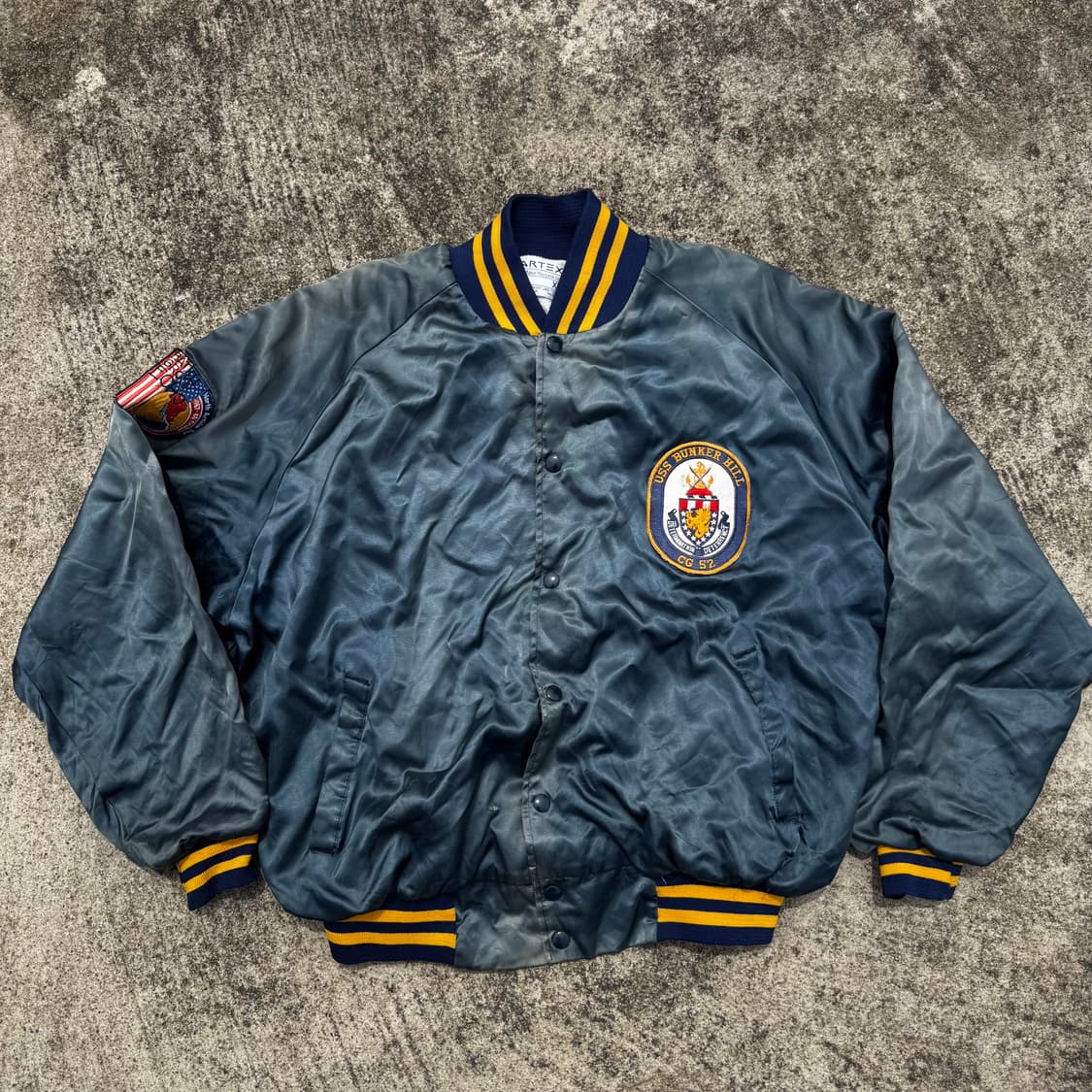 [XL] 90s Artex Bunker Hill 사틴 자켓 상품이미지1