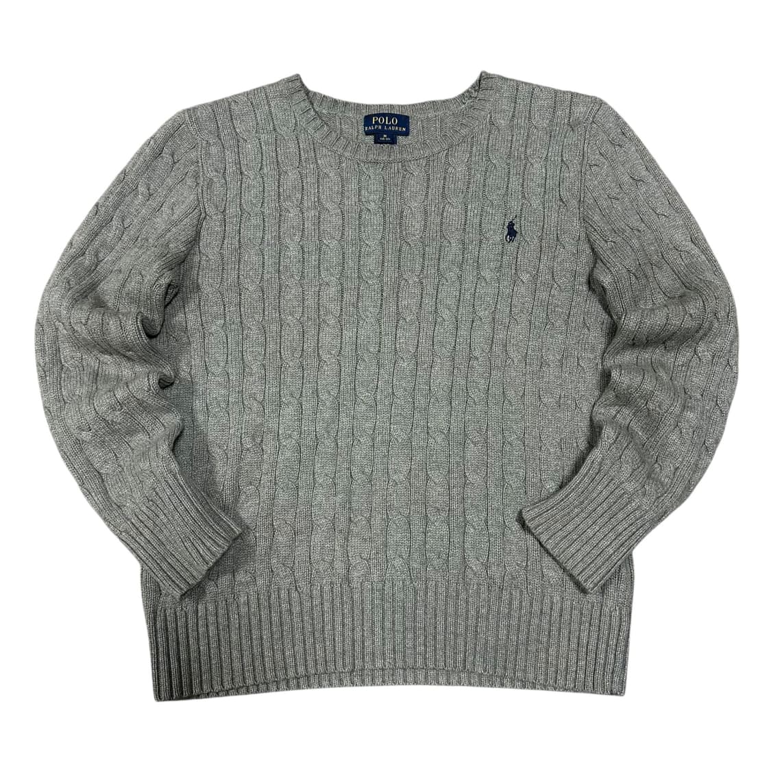✨ (바배) 폴로 랄프로렌 그레이 꽈배기 니트 (10-12) 상품이미지1