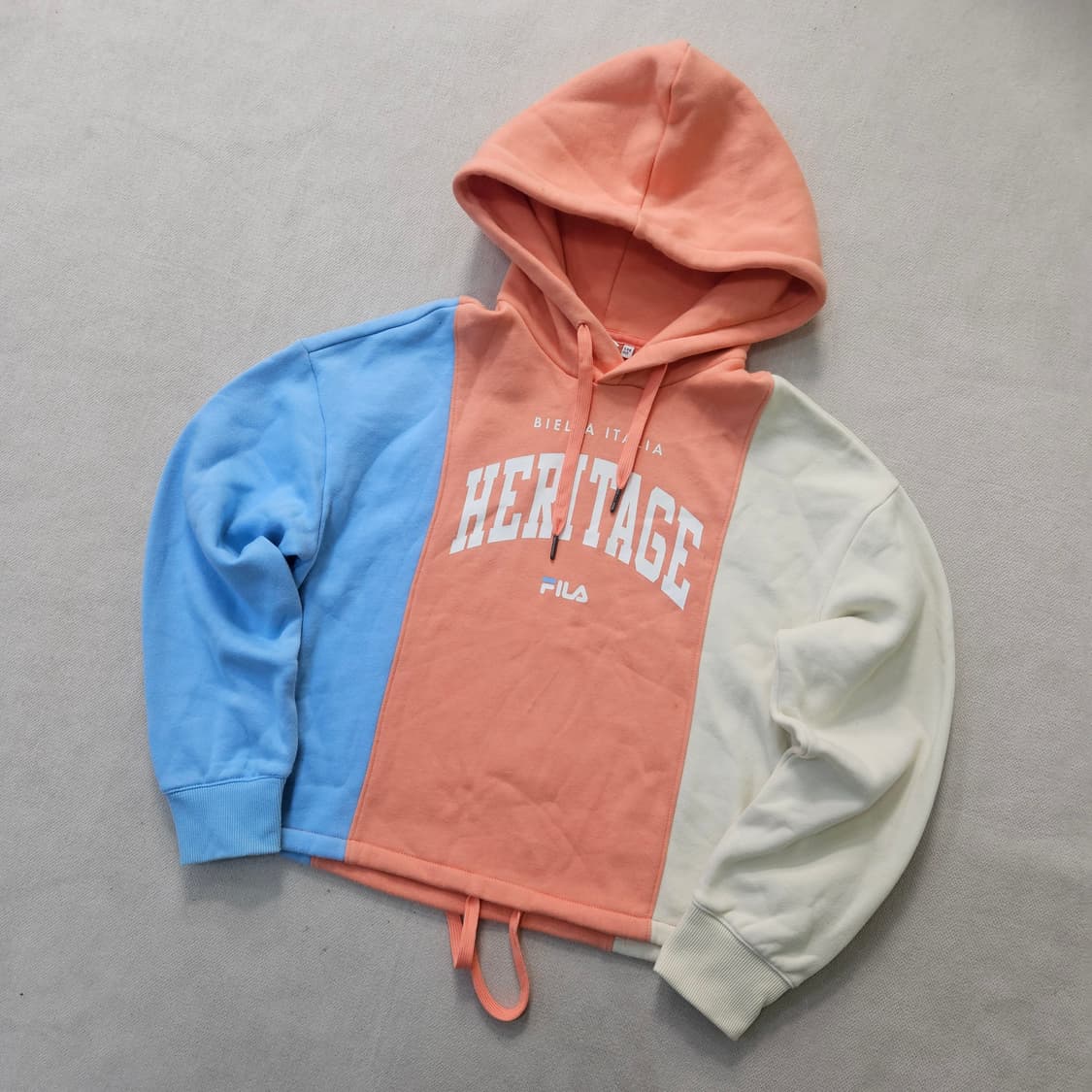 M 휠라 여성 블록 크롭 후드티 0407Y 상품이미지1