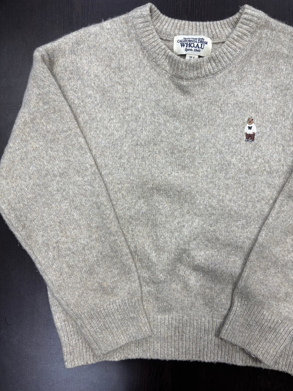 WHO.A.U 곰돌이 니트 스웨터 상품이미지3