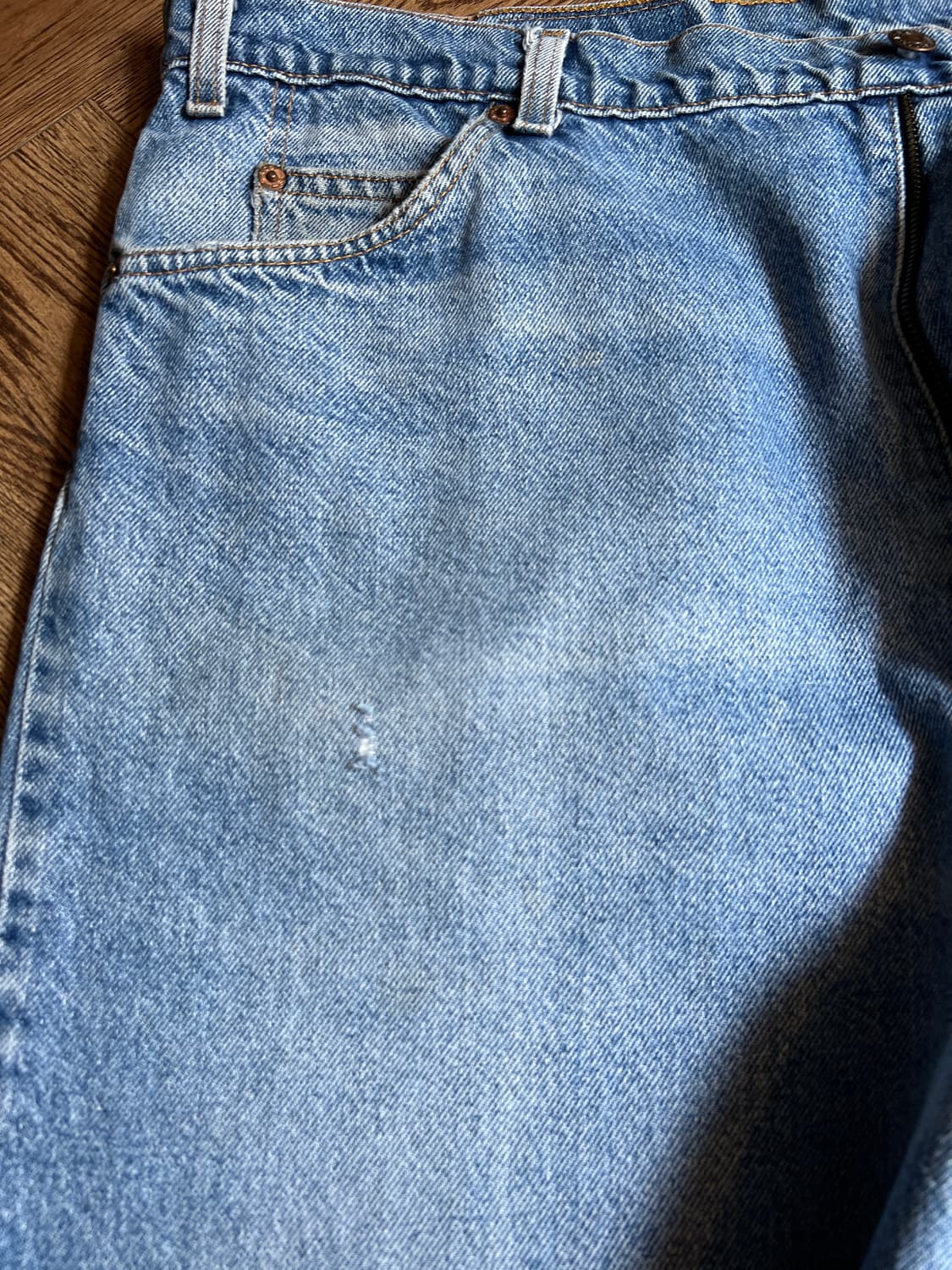 [44]90's 리바이스 USA 오렌지탭 505 빅사이즈 워싱 데님 팬츠 상품이미지4