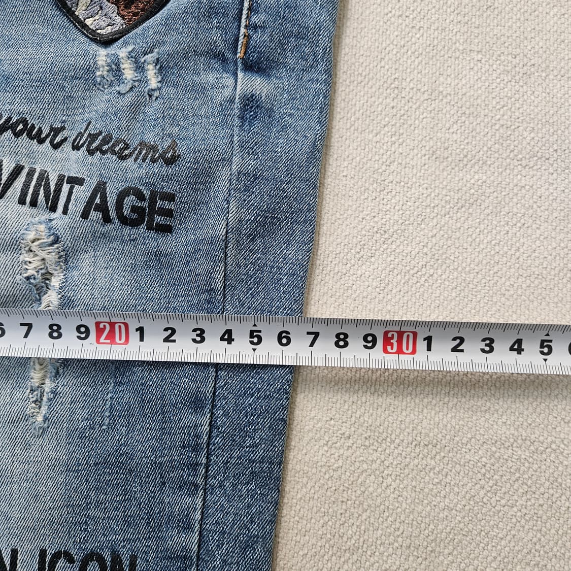 28 지프 여성 자수 레터링 데님 팬츠 0408Y 상품이미지5