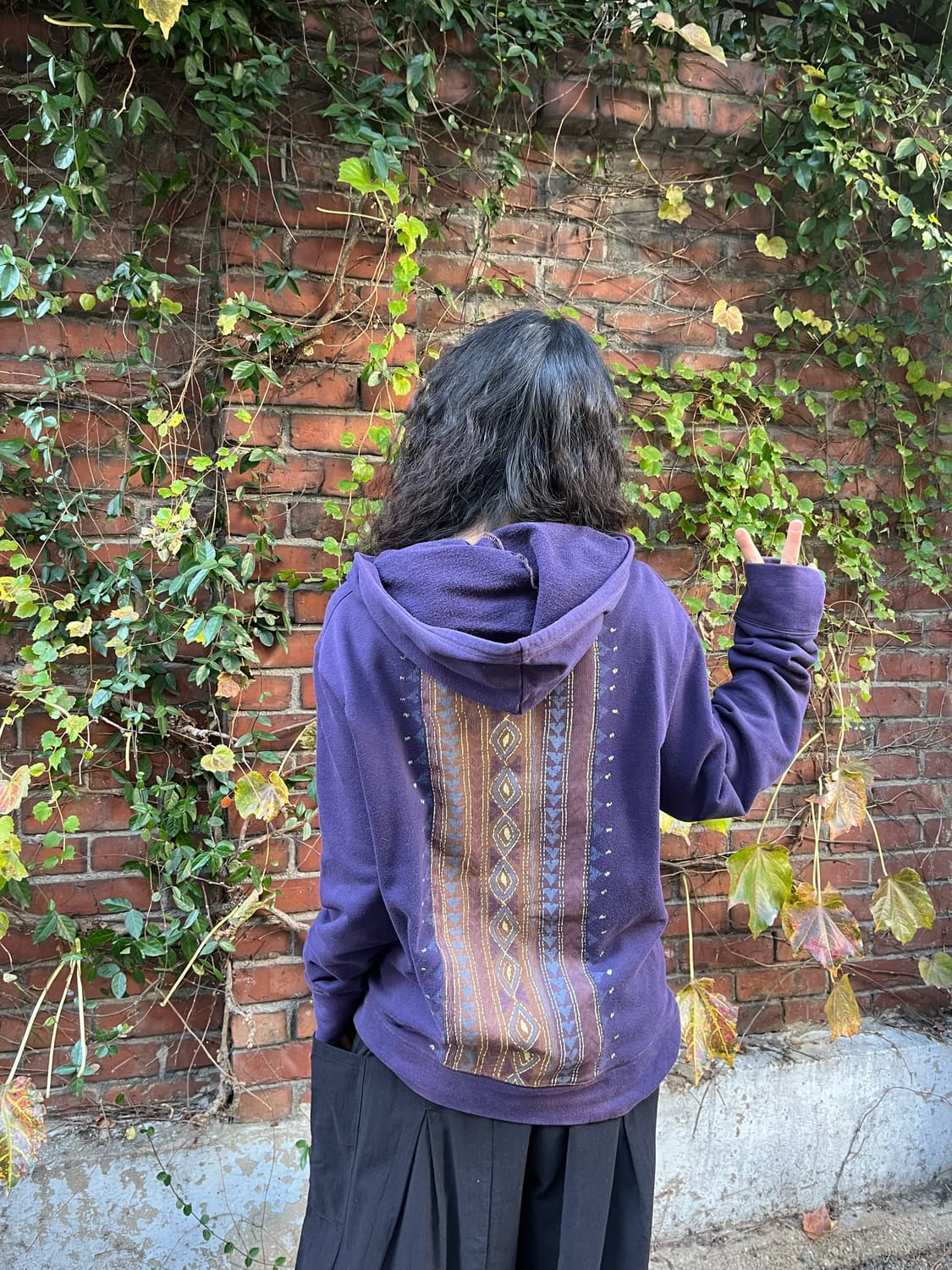 보라 히피문양 프린팅 후드 집업 상품이미지5