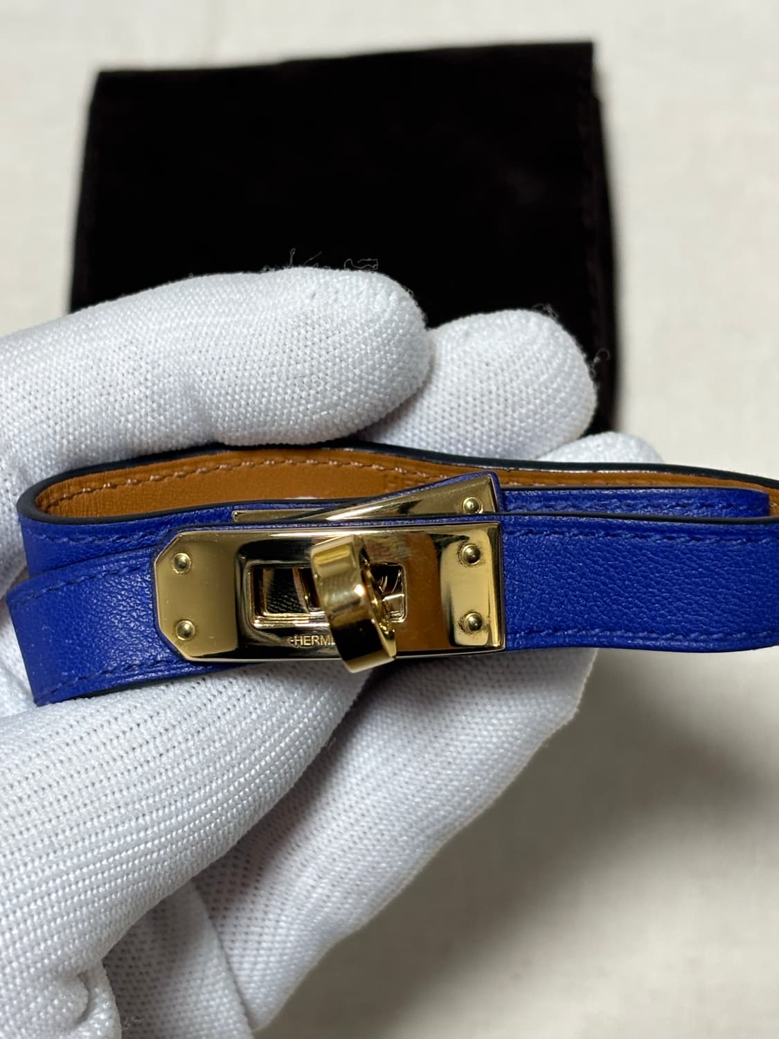 [T3] 에르메스 켈리 더블투어 금장 팔찌  상품이미지1