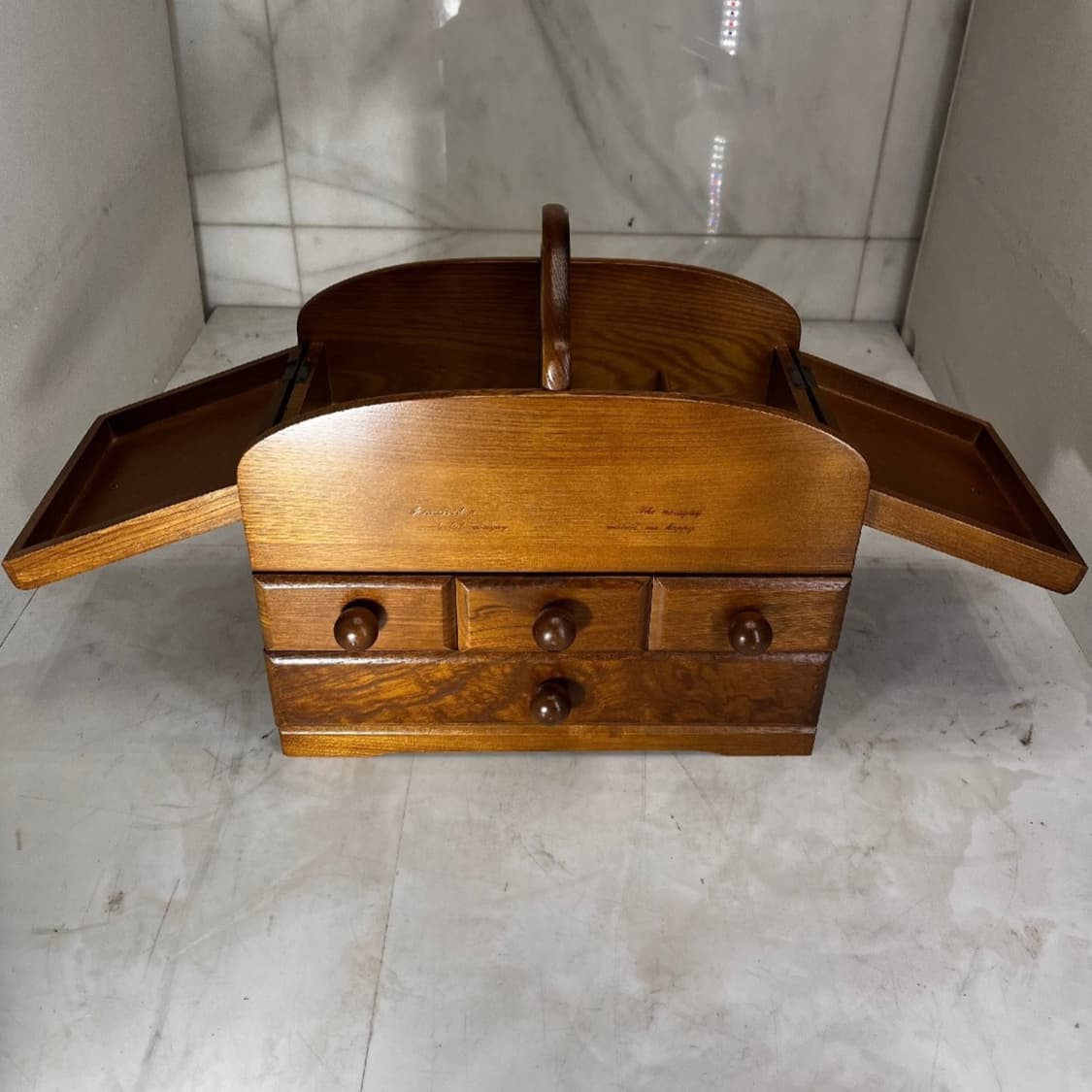 슈케어박스 원목 보관함 3단 라운드 상품이미지5