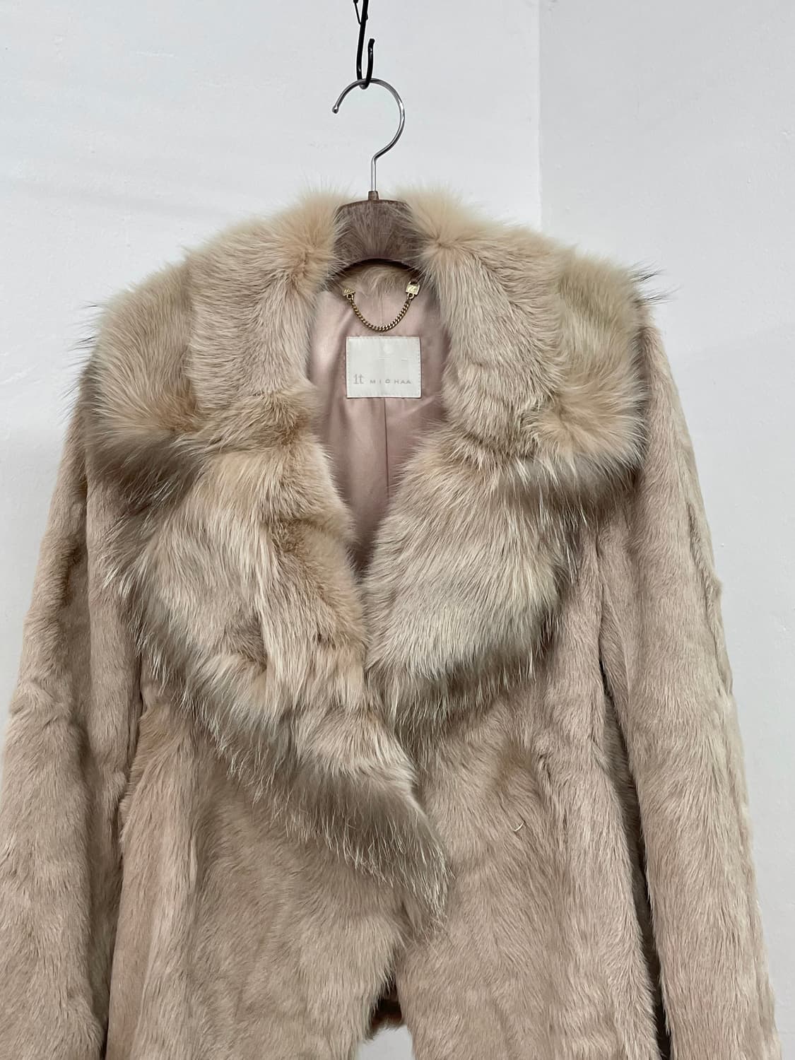 핑크베이지 폭스 퍼자켓 상품이미지3