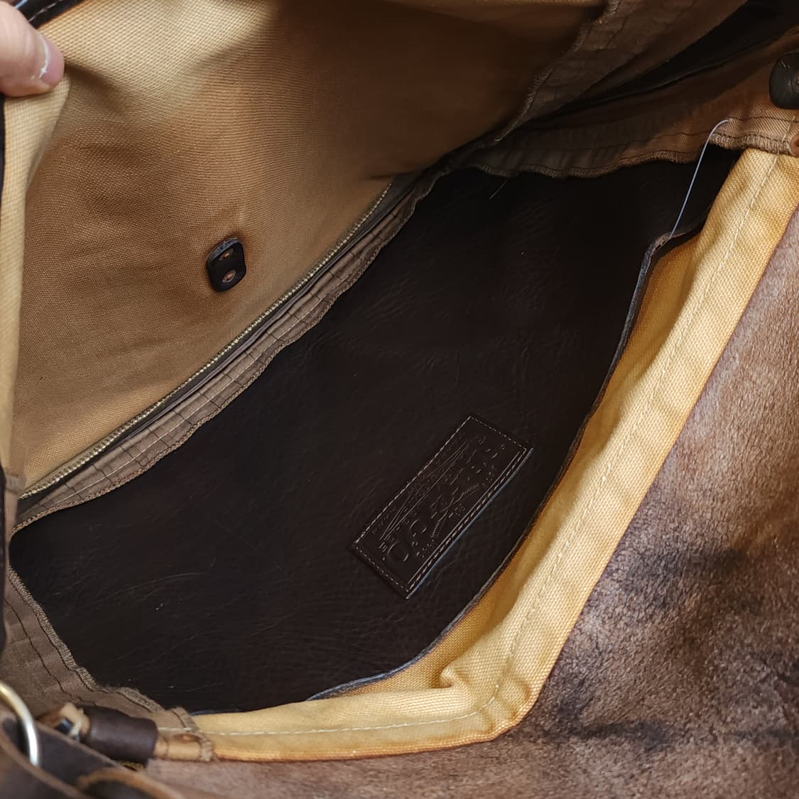 폴로 더블알엘 메신져백 캔버스 레더 크로스백 상품이미지8