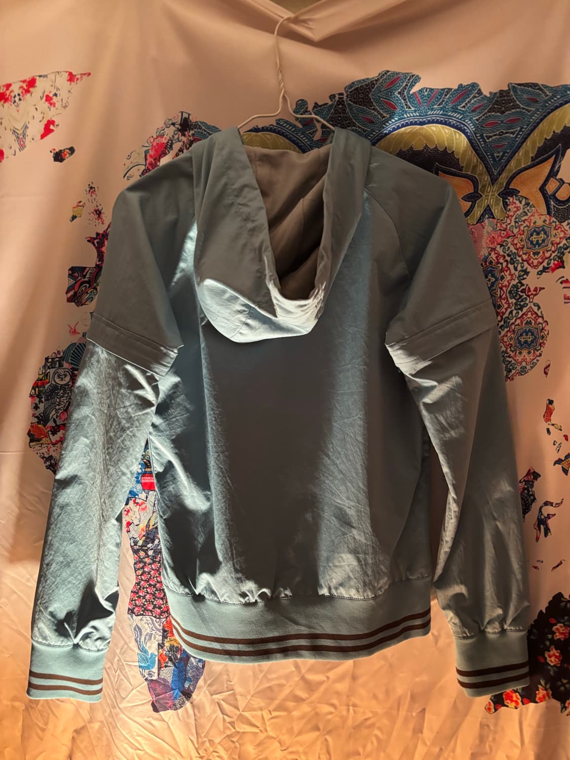 Zoy 빈티지 민트초코 후드 바람막이 자켓 핀터깔 상품이미지2