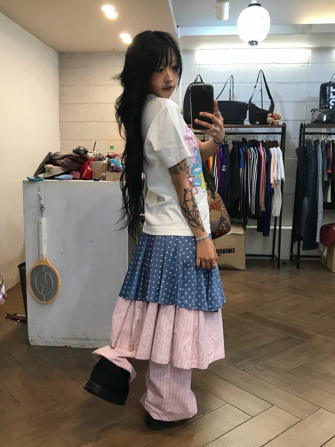  꼼데가르송 플라워 프린팅 반팔 티셔츠 상품이미지6