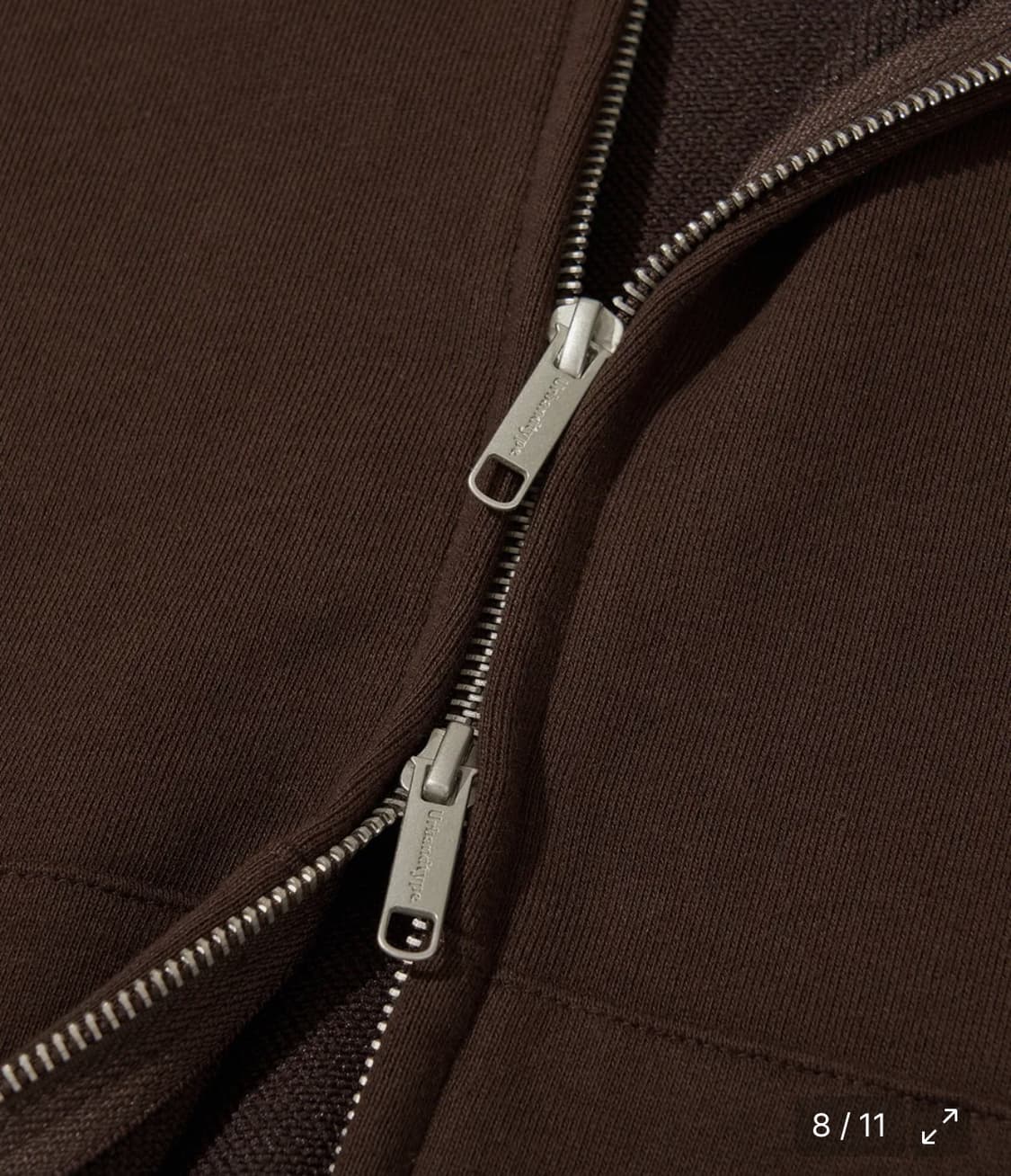 어반디타입 홈보이 로고 배색 후드집업 올리브 상품이미지4