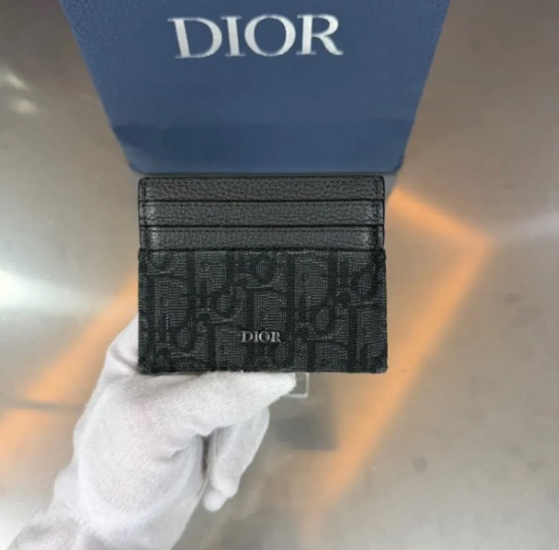 [정품] 디올 오블리크 카드홀더 블랙 지갑 상품이미지2