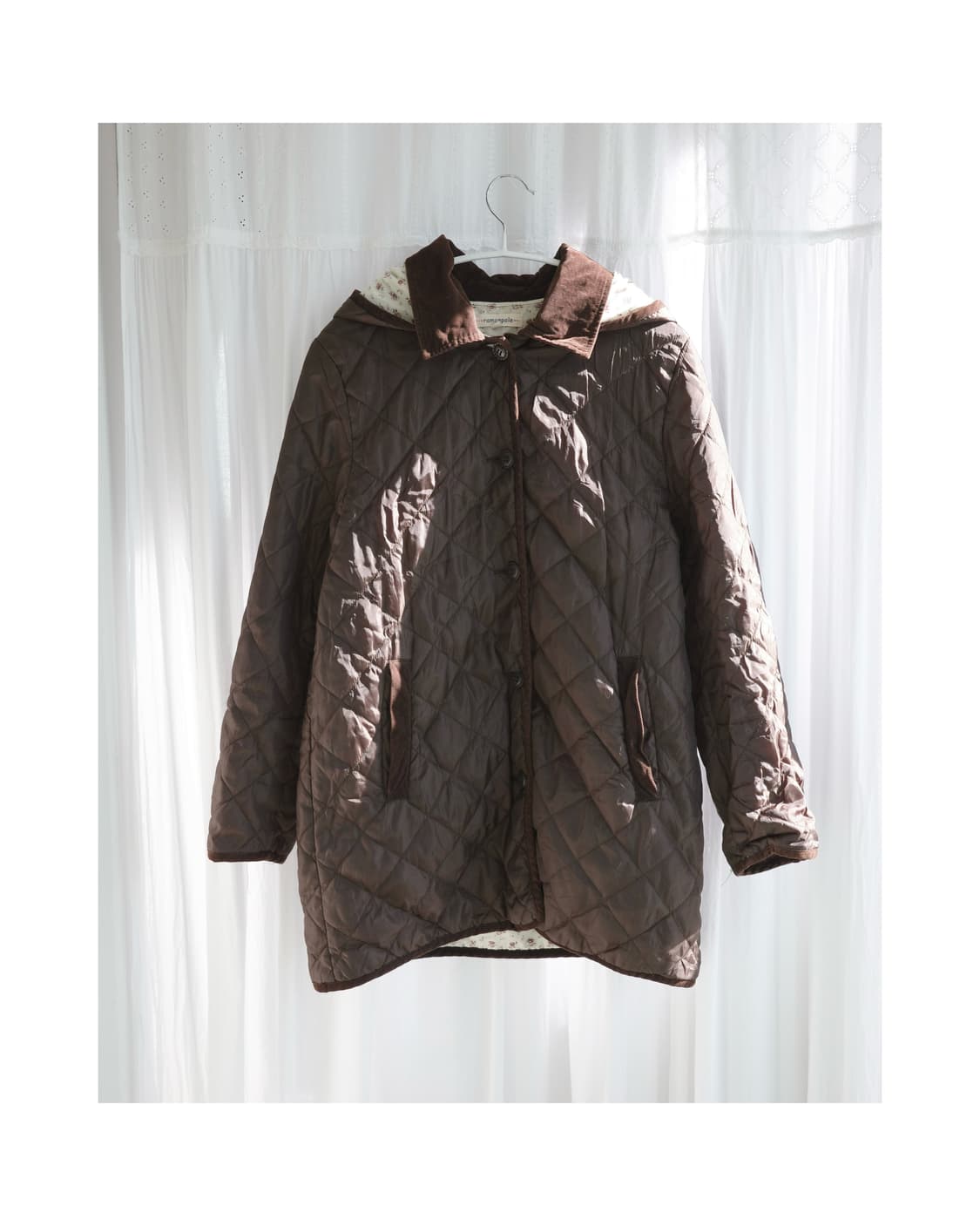 Flower brown quilting jacket 상품이미지1