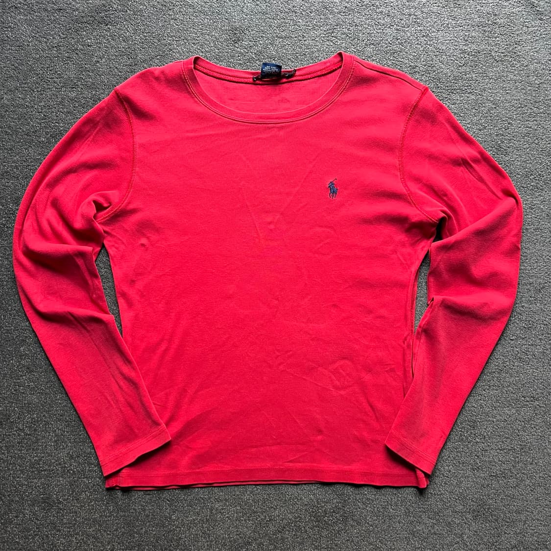 폴로 랄프 로렌 레드 긴팔 티셔츠 [XL] 상품이미지1