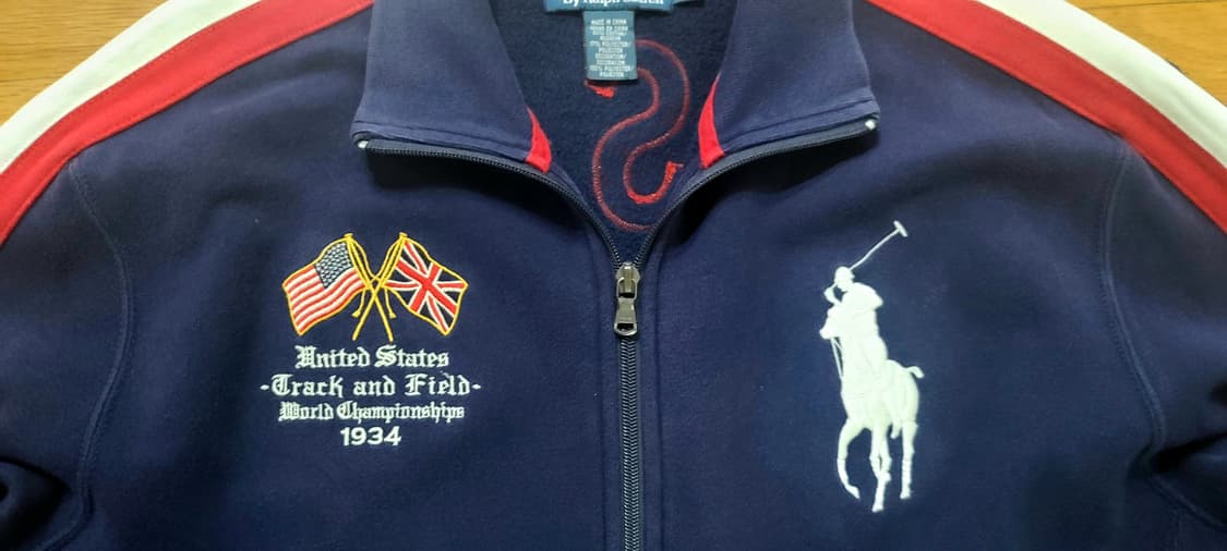 폴로 빅포니 성조기 집업 네이비 L사이즈 상품이미지5