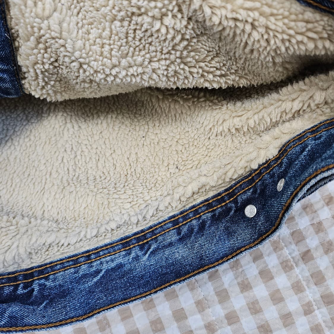 자라 양털 쉐르파 데님 자켓 남자100 상품이미지5