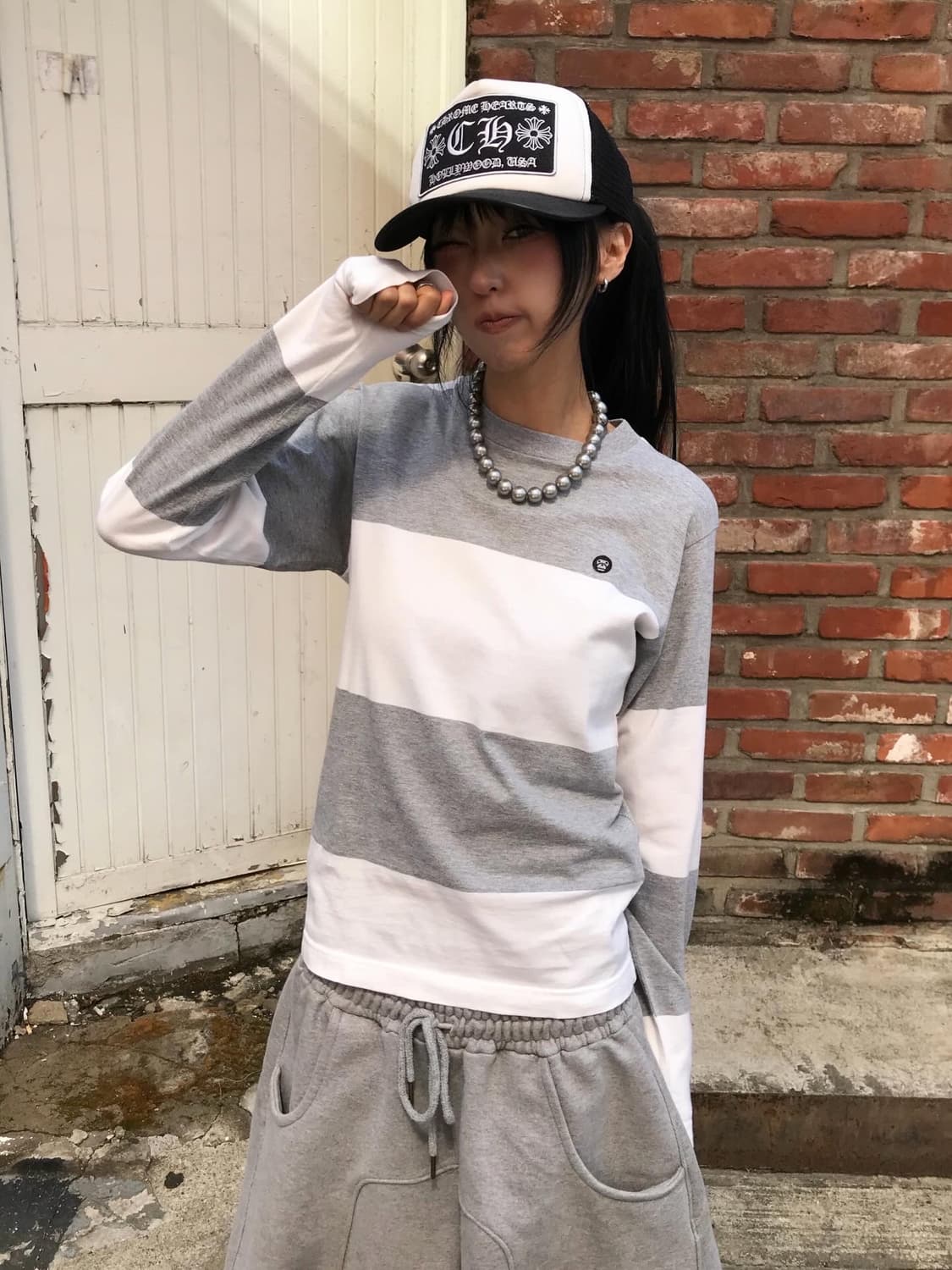 Baby Milo Grey Stripe L/S 상품이미지4