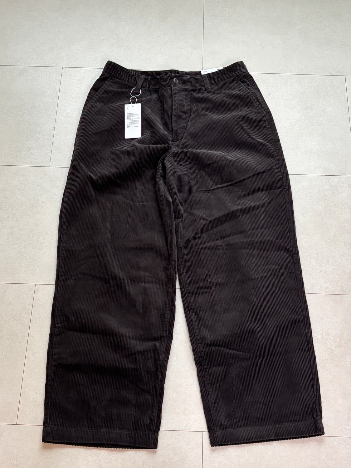 스파오 와이드 코듀로이 팬츠 32 그레이 새상품 상품이미지2