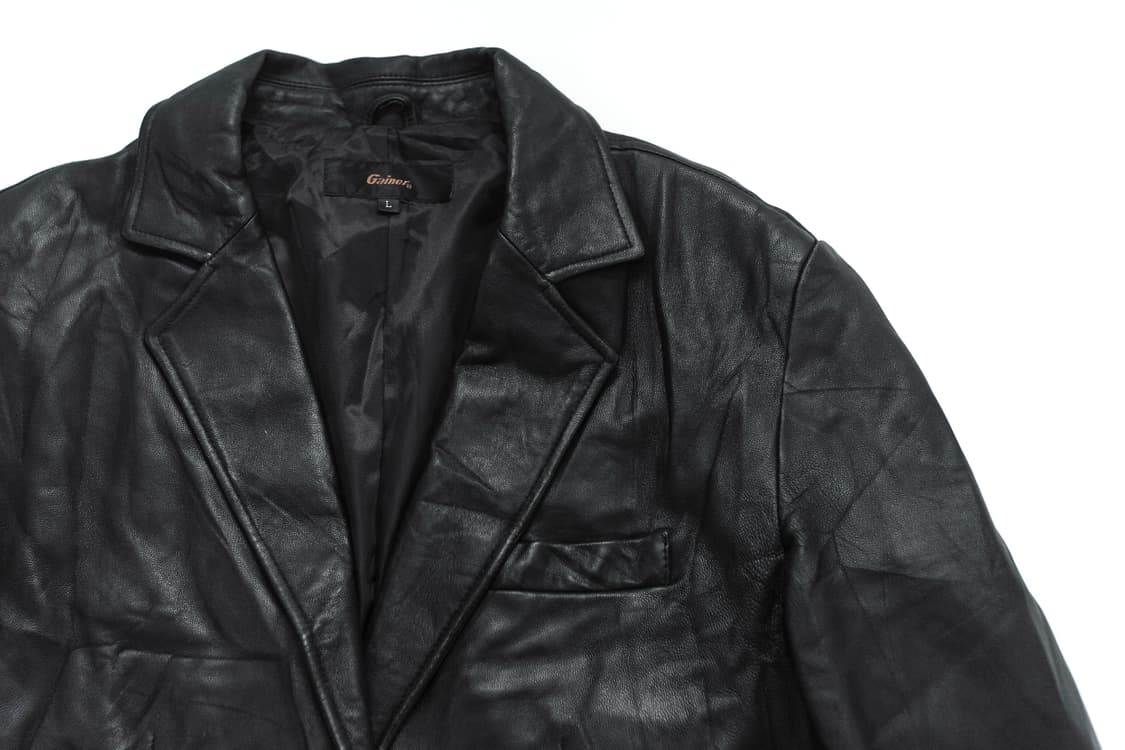 TWO BUTTON LEATHER BLAZER 상품이미지2