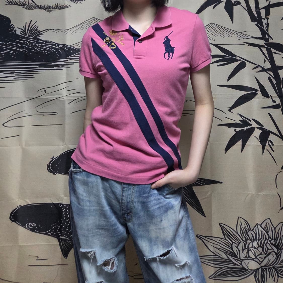 폴로 빅포니 금장 자수 카라티 상품이미지4