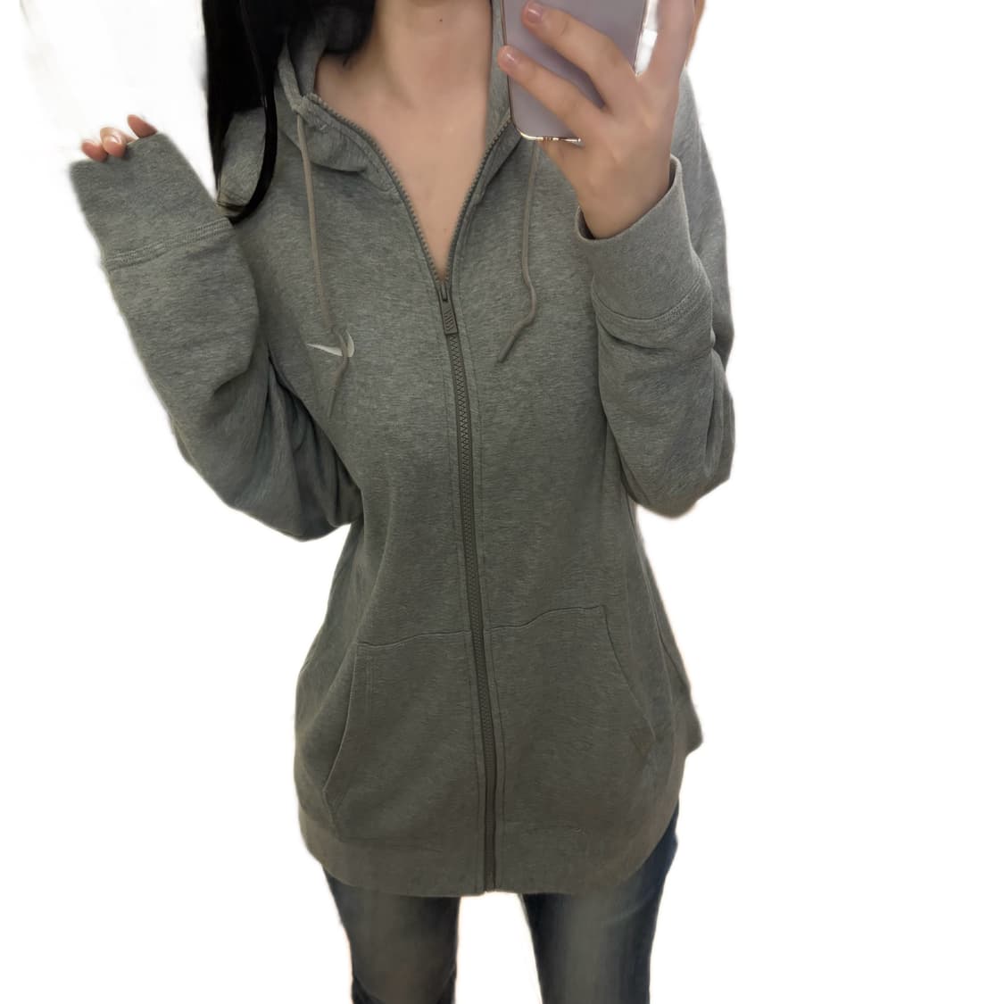 나이키 스우시 그레이 후드집업 상품이미지2
