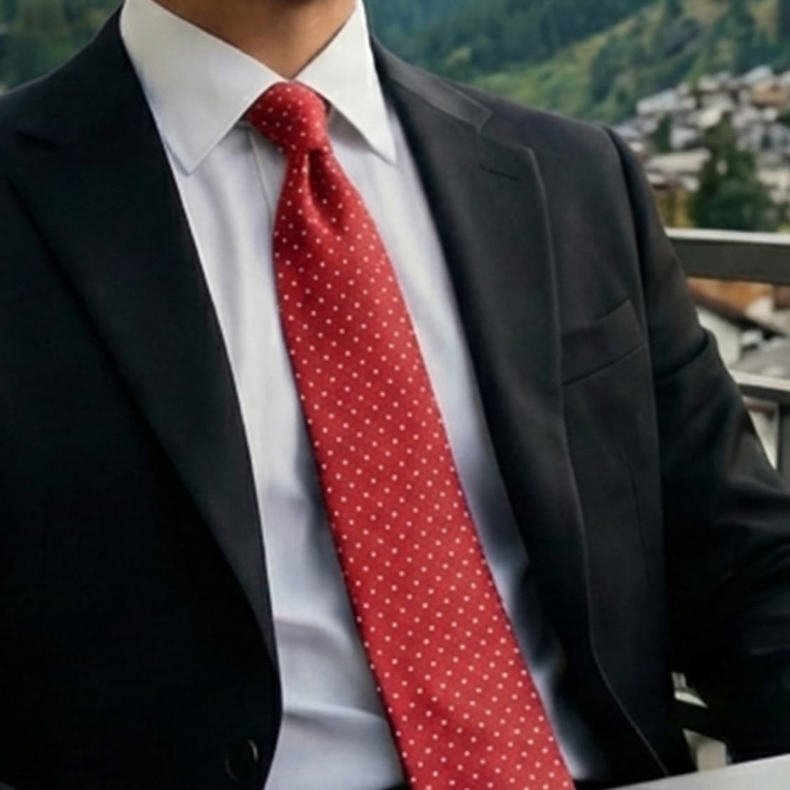 노티카 실크 레드 도트 패턴 넥타이 8.3cm A+등급 K2379
 상품이미지1