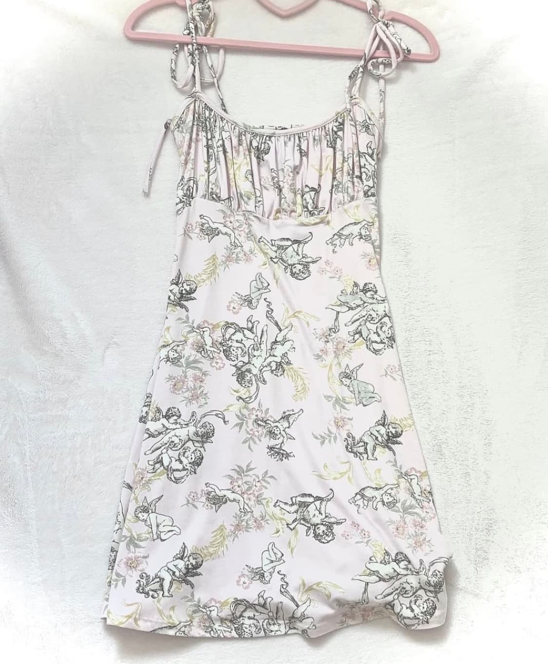 백예린깔 빈티지 베이비핑크 원피스 상품이미지1