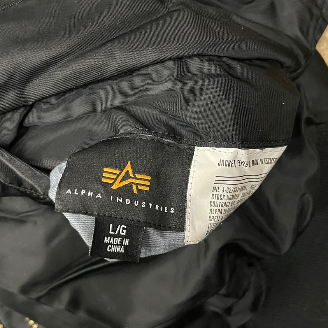 [정품/L] 알파 인더스트리 양면 블랙 오렌지 MA-1 항공 점퍼 b19 상품이미지7
