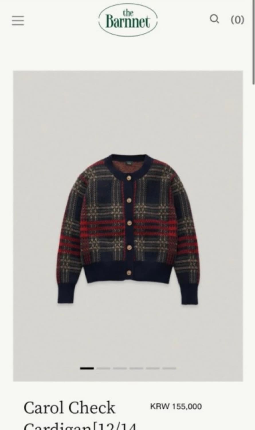 (새상품)더바넷 캐롤 가디건 상품이미지2