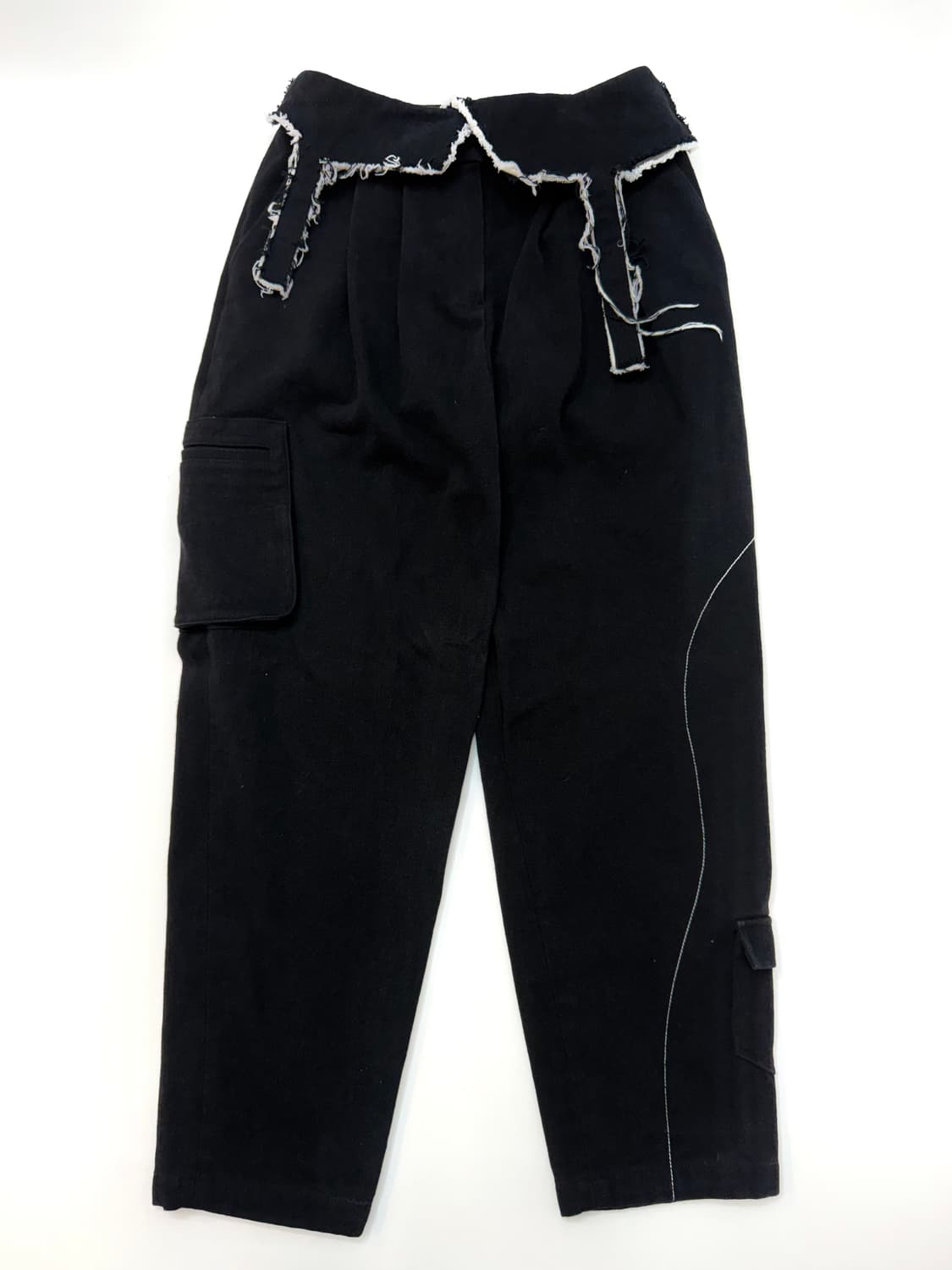 Matin kim 마뗑킴 블랙컬러 블록 코튼 트라우저 상품이미지2