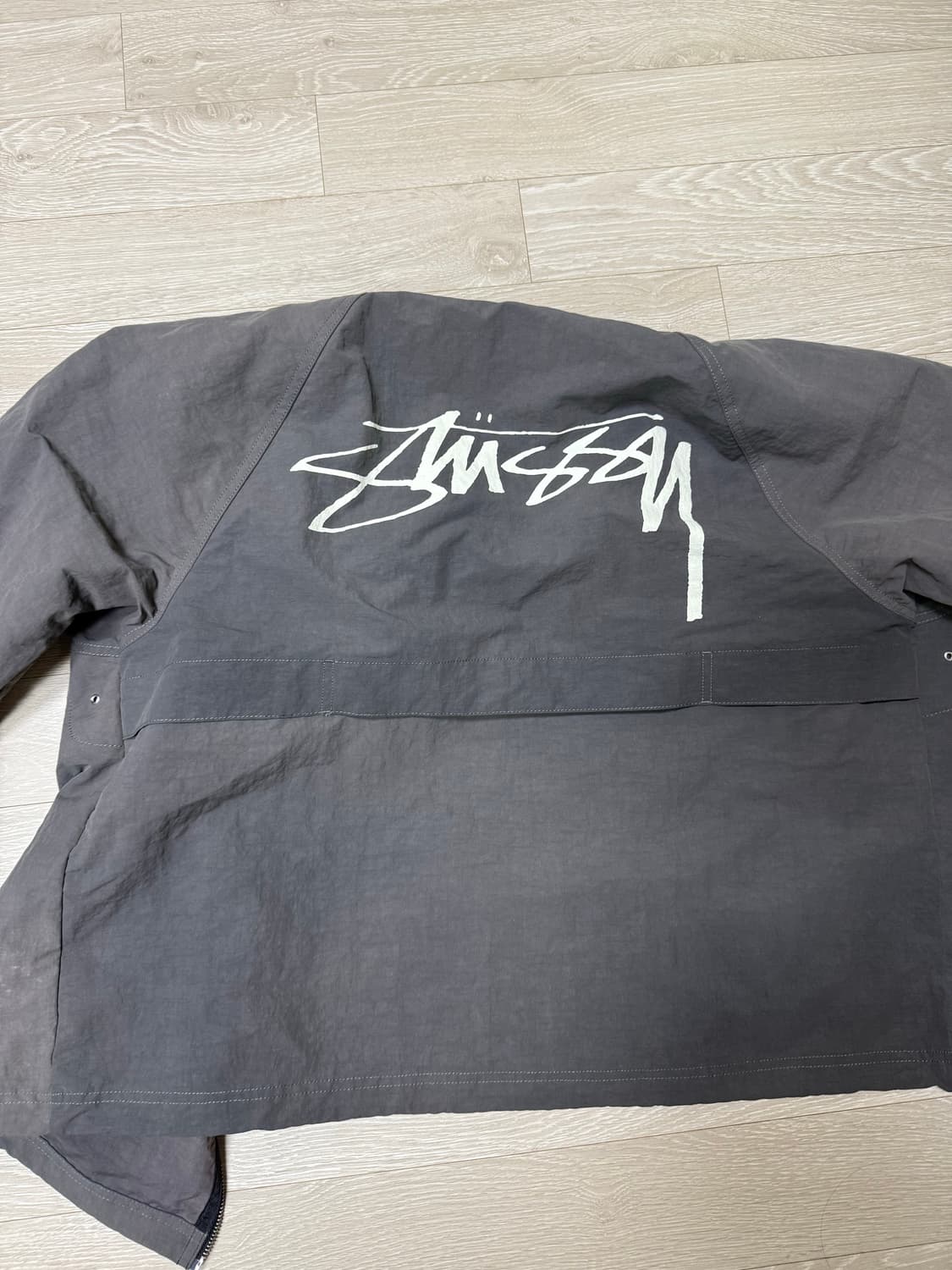 스투시 웨이브 다이 비치 쉘 자켓 블랙 상품이미지2