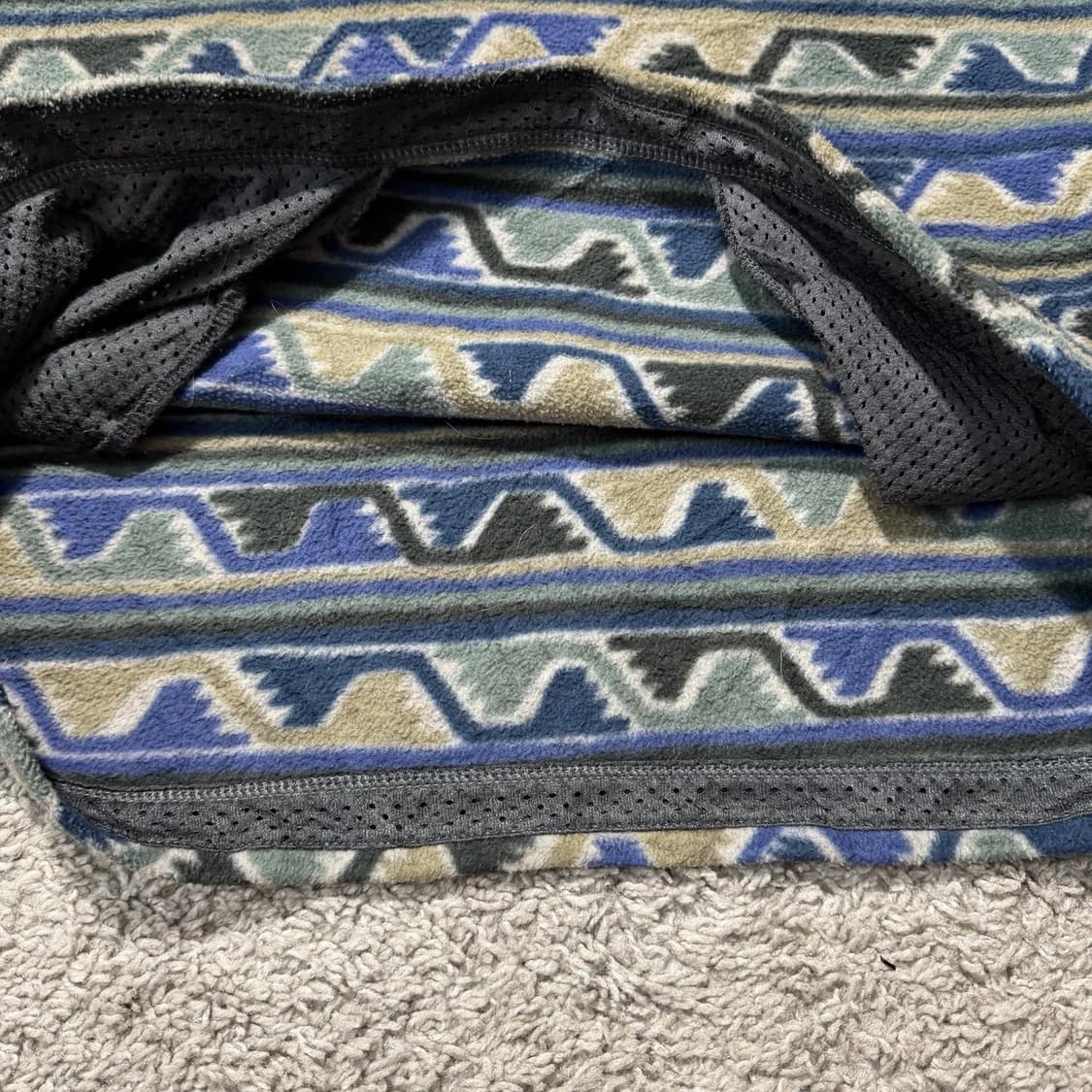 90s 파타고니아 신칠라 1/4집 아즈텍 블루/그린/베이지 USA 상품이미지5