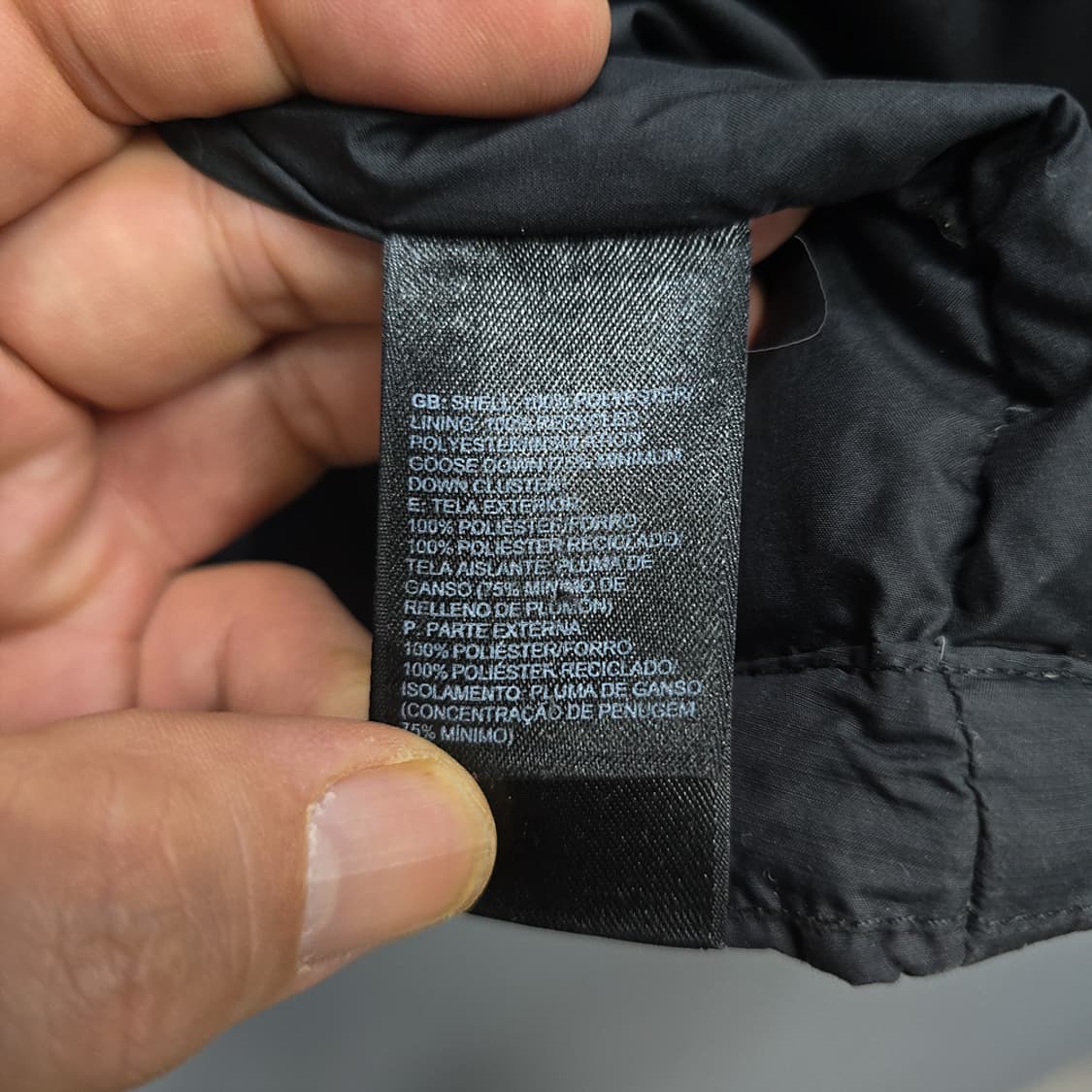 노스페이스 여성 구스다운 숏패딩 블랙 L 상품이미지9