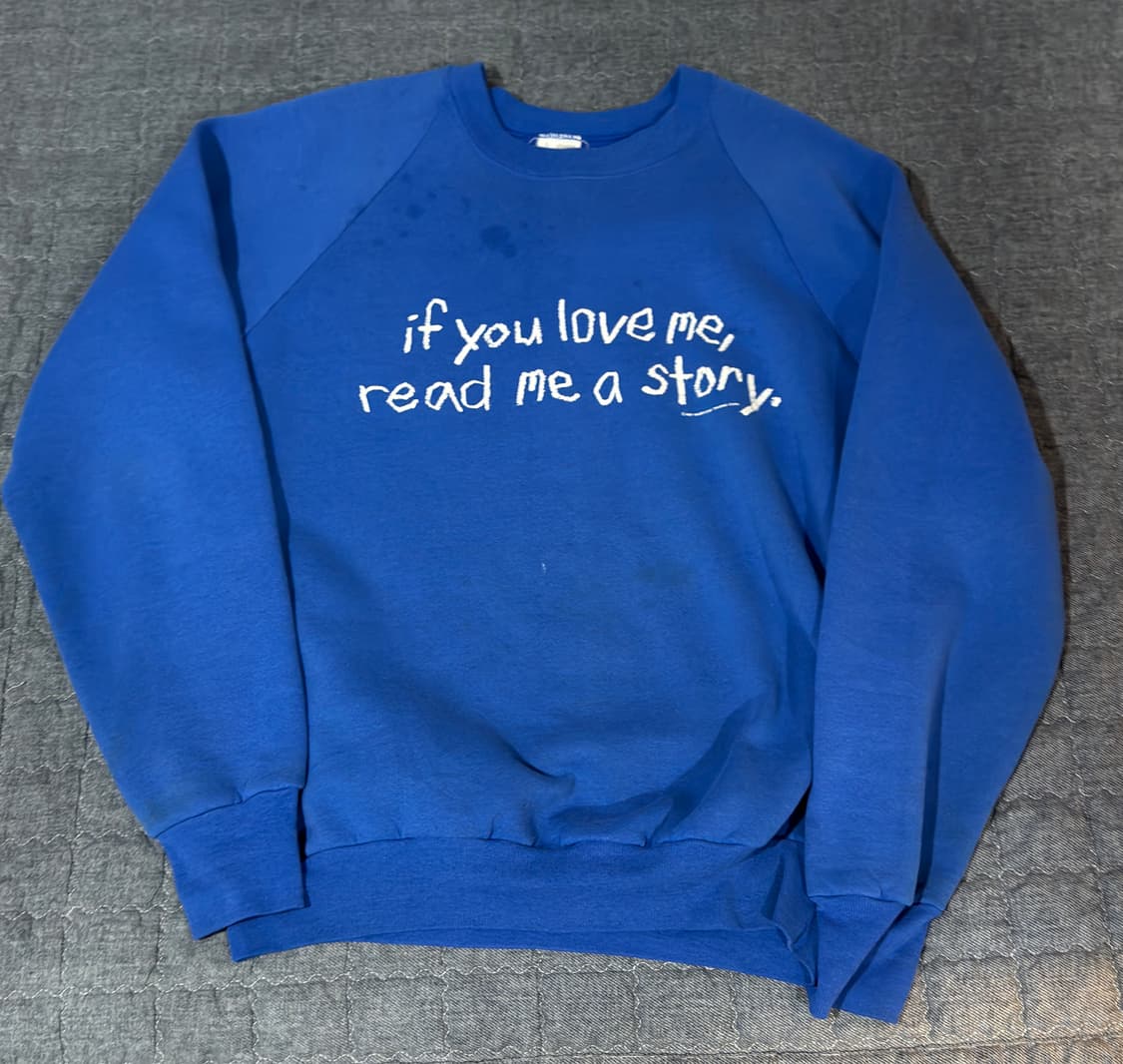 90s 빈티지 레터링 맨투맨 L 상품이미지1