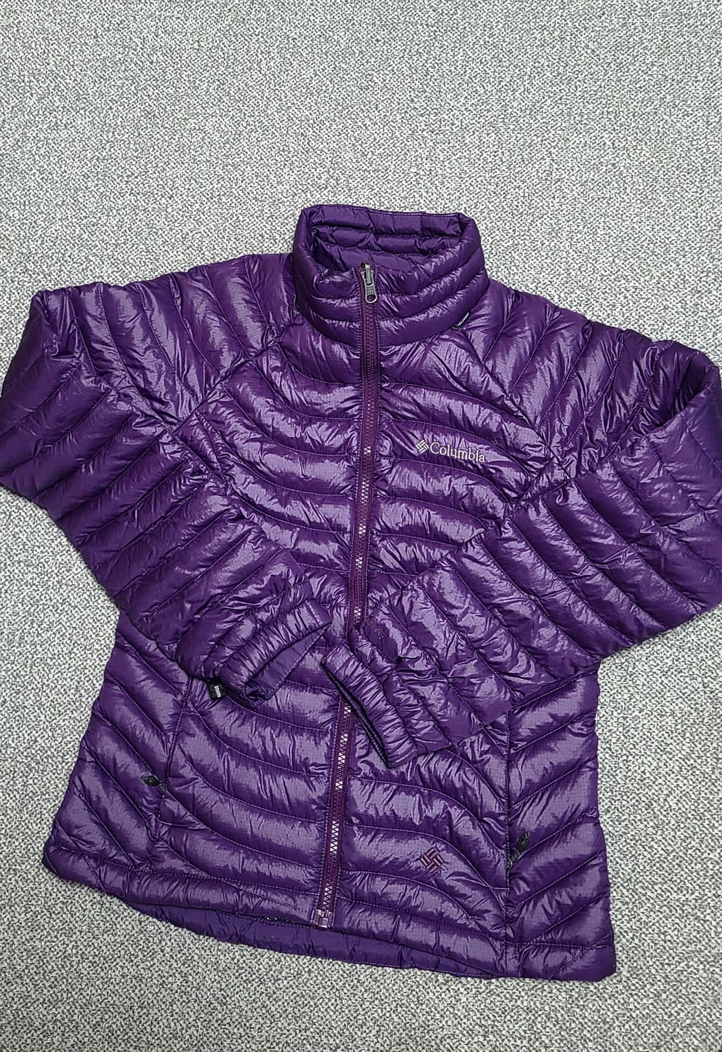 콜롬비아 여성 경량 구스다운 패딩 여성 S 90퍼플  정사이즈 상품이미지1