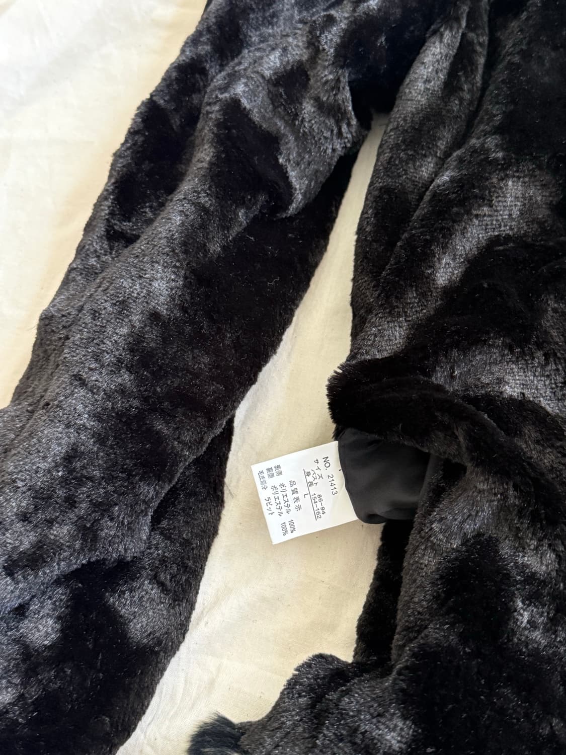 블랙 리버시블 퍼 자켓 상품이미지6