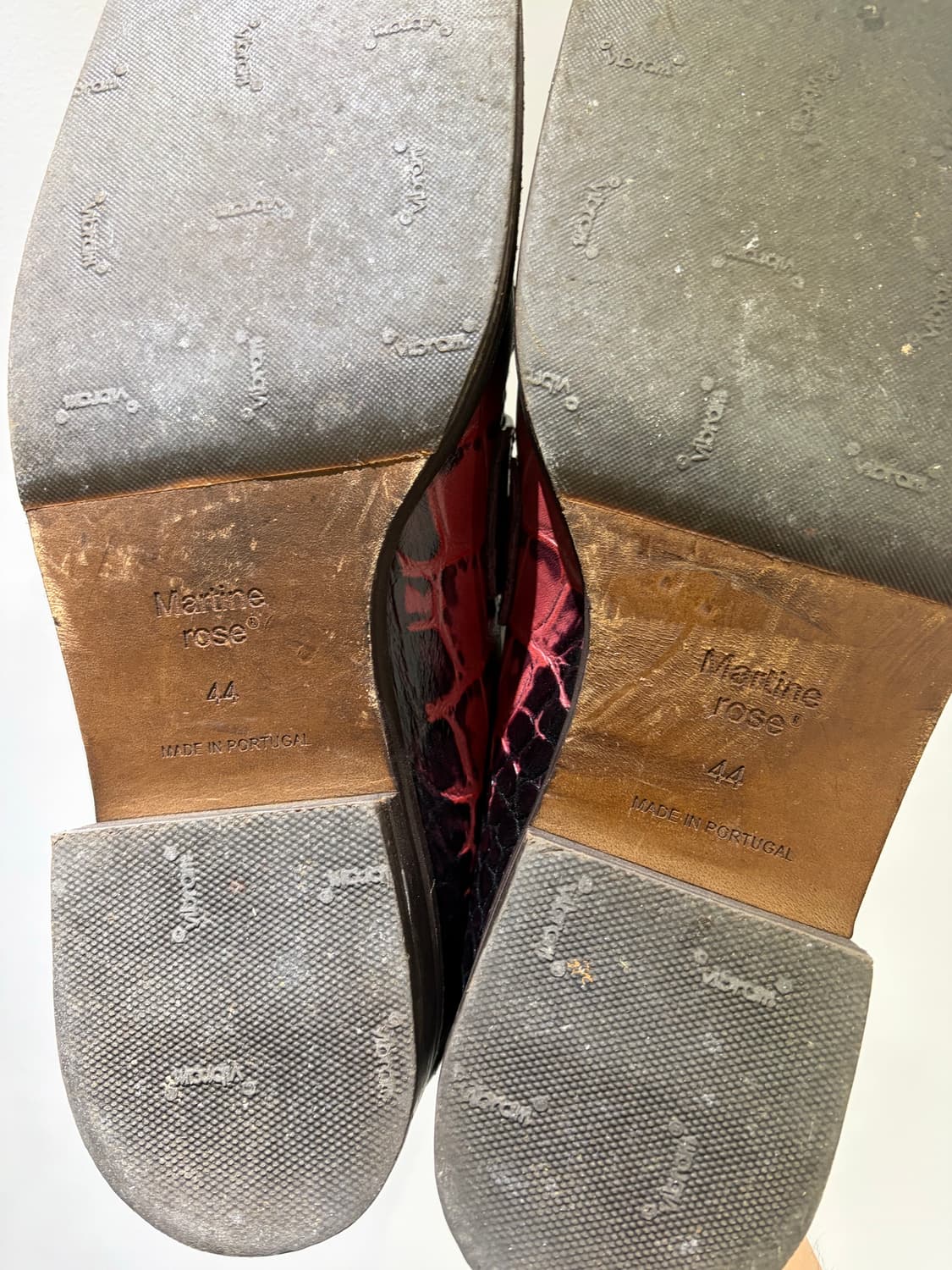 [희귀/44] 마틴로즈 스퀘어토 체인 뮬 - 레드 크록 (Martine 상품이미지6