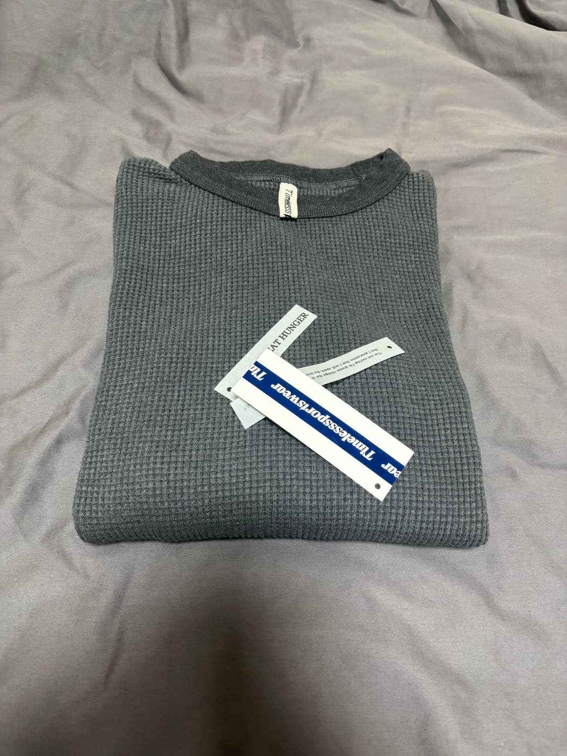 [ 3 ] 타임리스스포츠웨어 헤비 써멀 차콜 와플티 상품이미지6