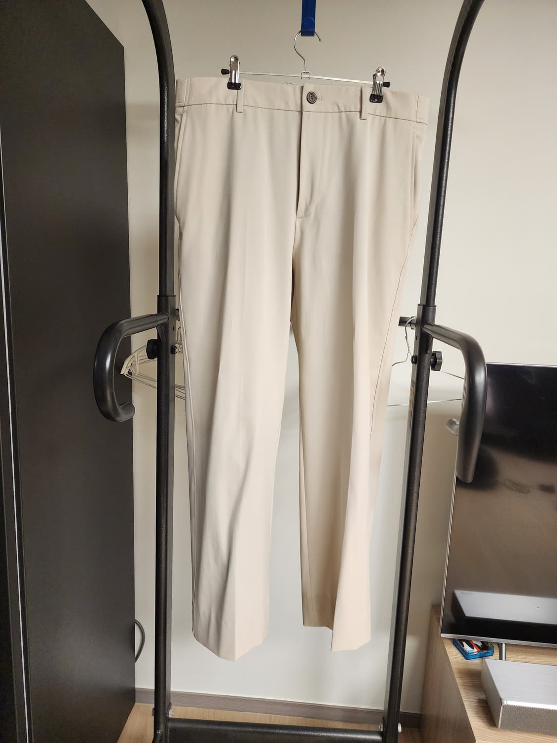 (86/34)타임옴므 아이보리 세미와이드 슬랙스 상품이미지1