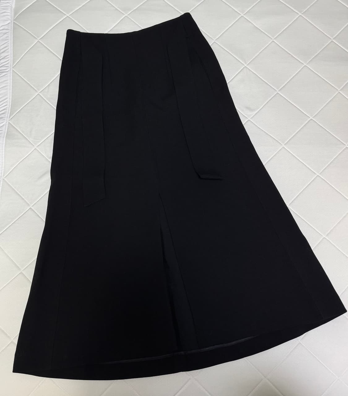 렉토 a라인 슬릿 스커트 미디 블랙 롱 a-line slit skirt 상품이미지4
