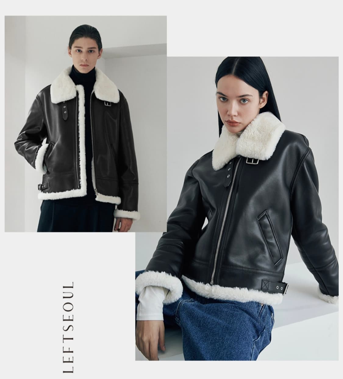 레프트 서울 에비에이터 무스탕 자켓  XL 새제품 택포 상품이미지2