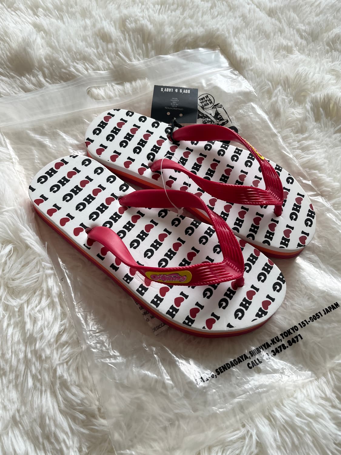 (새상품) 히스테릭 글래머 아카이브 I♡HG 플립플롭 쪼리 슬리퍼 상품이미지2
