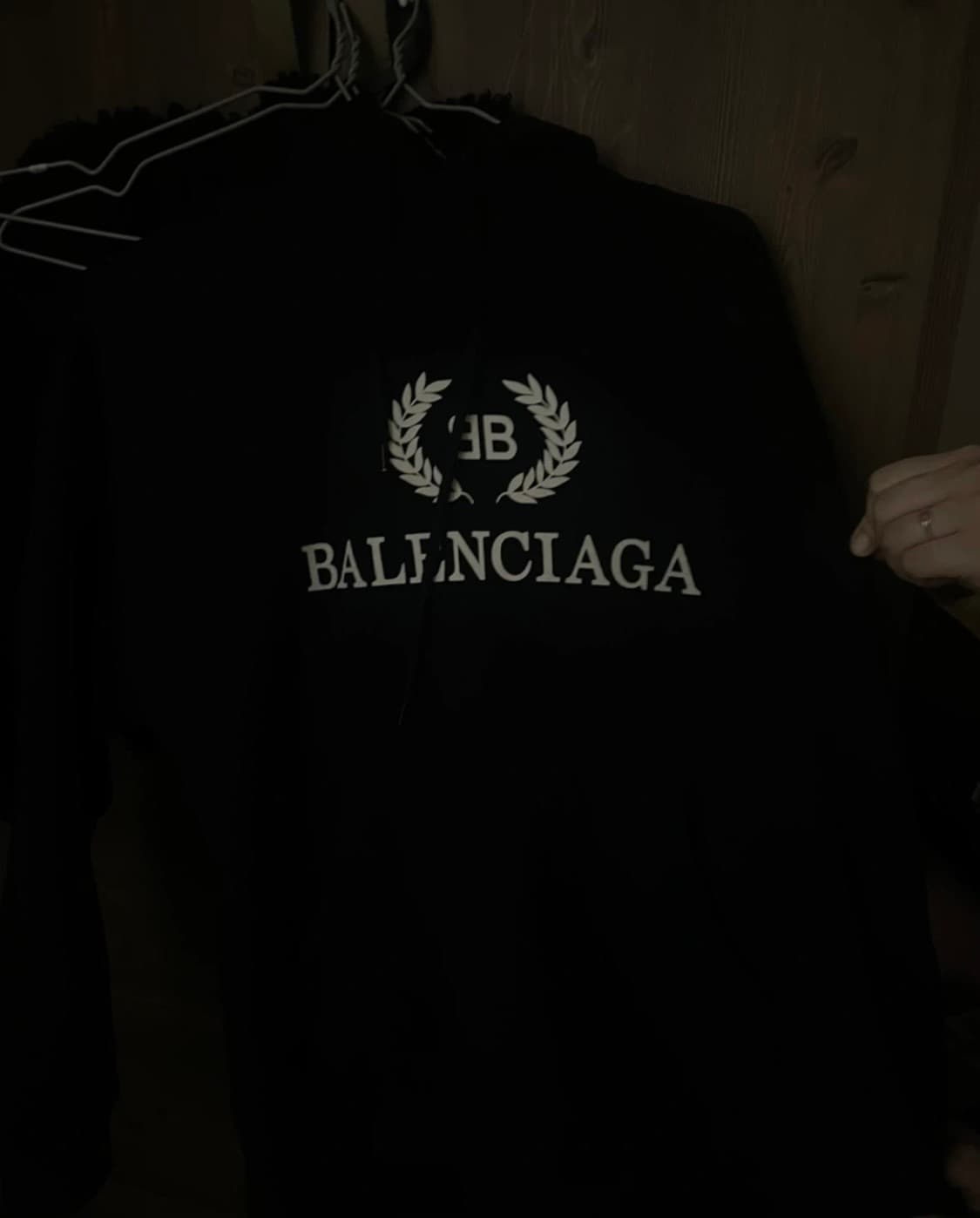 발렌시아가 월계수 로고 후드티 M 상품이미지1