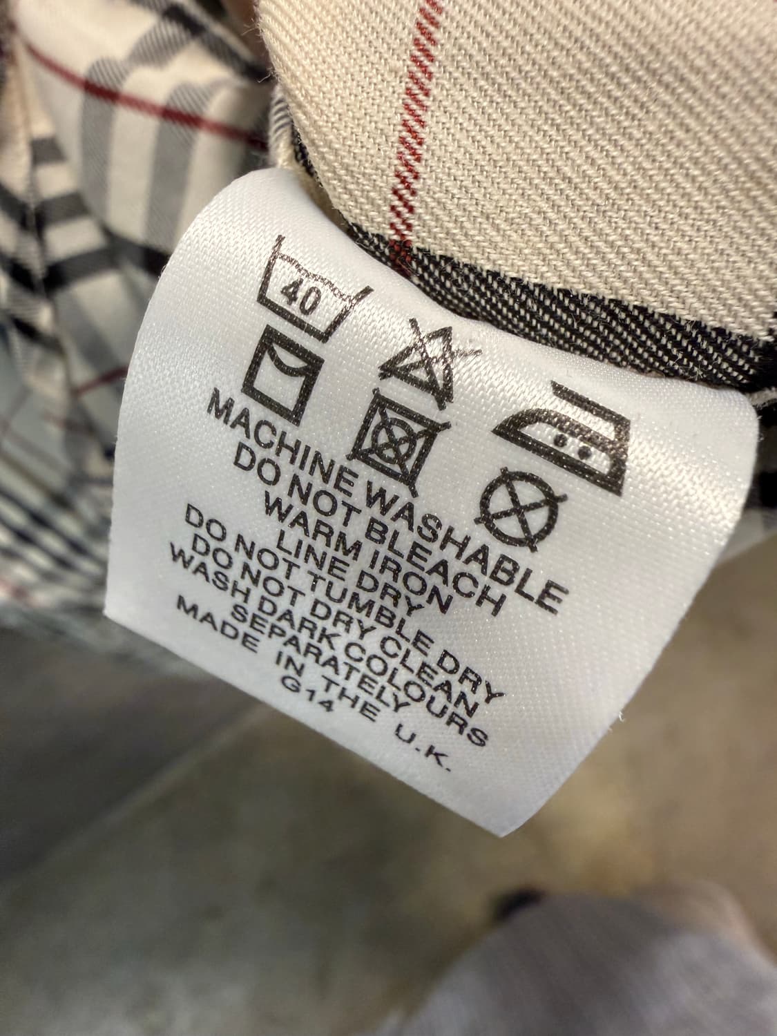 L 버버리 BURBERRY 런던 노바체크 버튼다운 셔츠 연베이지 상품이미지7