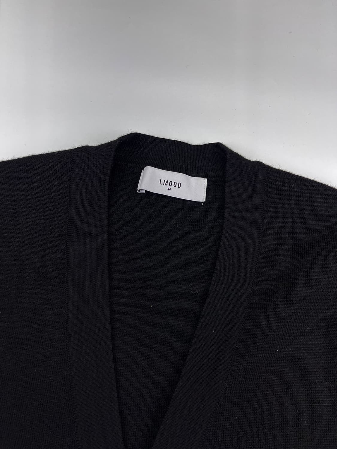 LMOOD 엘무드 오디너리 크롭 가디건 블랙 상품이미지4