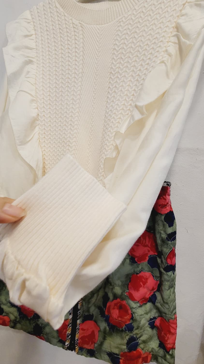 프릴니트 맨투맨. 르샵 본딩스커트 상품이미지4