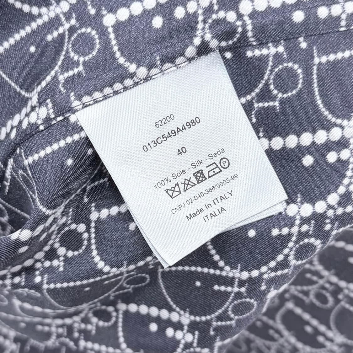 [40,50] 디올 오블리크 실크 반팔 셔츠 반바지 셋업 상품이미지5