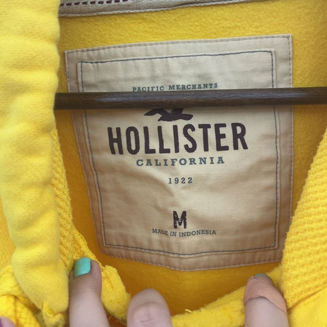 홀리스터 올드스쿨 빈티지 Y2K 머스타드 후드티 M C06537 상품이미지5